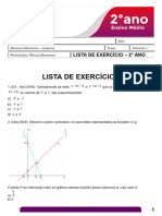 Lista de Revisão 2° Ano - Geometria Analítica - 2024