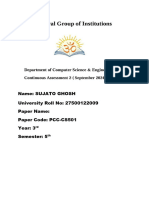 Sujato Ghosh 27500122009 Compiler Design Ca2