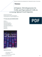 Spinal Cord Injury - Developments in Using Stem Cells and Specialised Cells in Treating Spinal Cord Injuries - Premier Science