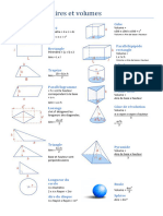 Formulaire Aires Volumes