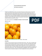 Investigation of Orange As A Food Commodity Report