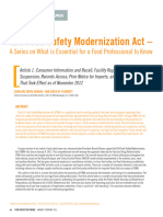 Food Safety Modernization Act Combined Articles