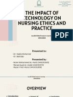 The Impact of Technology On Nursing Ethics and Practice