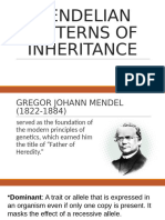 Mendelian Patterns of Inheritance