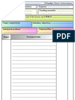 New Lesson Plan Sample