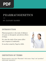 Pharmacogenetics: By: Zainabu Rashid