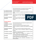 Calendario Academico Grado Master 2024-2025