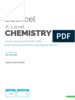 Formative 7 - Atomic Structure and The Periodic Table (MCQ-2) - QP