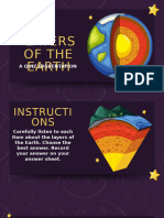 Structure of The Earth Quiz Activity Presentation in Purple and White 3D Style