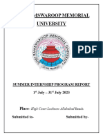 Shruti Mishra Internship Report 7th Sem