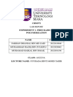 CHM572 Free Radical Polymerization