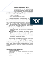 1.7 Reduced Instruction Set Computer (RISC) : Characteristics of CISC Architecture