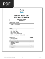 2011 CX 7 Specifications