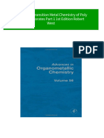 Ebooks File The Organotransition Metal Chemistry of Poly Pyrazolyl Borates Part 1 1st Edition Robert West All Chapters