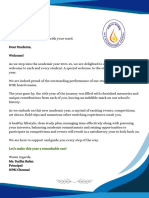 Welcome Letter - 2024-25