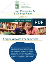 Grade 7 Foreign Currencies and Exchange Rates