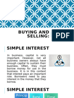 Buying and Selling - Simple Interest