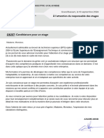 Gris Blanc Noir Simple Lettre de Motivation Lettre PDF