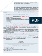 Agravo de Instrumento Trabalhista - Caso 09