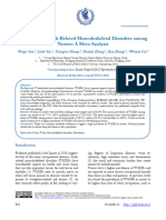 Prevalence of Work-Related Musculoskeletal Disorde