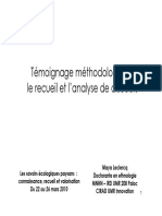 Le Recueil Et L'analyse de Discours