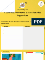 COMPENSAÇÃO de AUSENCIA A Construção DoTexto e As Variedades Linguisticas 1.1