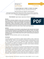 Agriculturas Urbanas: Agroecologia para A Cidade, Na Cidade e Da Cidade! ALMEIDA, Daniela Adil Oliveira de BIAZOTI, André Ruoppolo