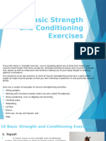 Basic Strength and Conditioning Exercises