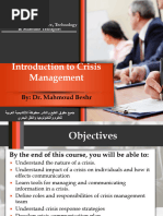 Introduction To Crisis Management 1 and 2