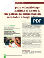 Papel Del Nutriólogo en La Adherencia Al Tratamiento