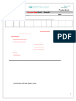 Answer Key Unit - 2 Sound Worksheet - Class 1