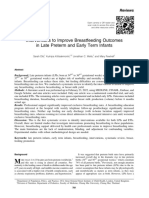 Dib Et Al 2022 Interventions To Improve Breastfeeding Outcomes in Late Preterm and Early Term Infants