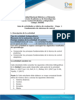 Guía de Actividades y Rúbrica de Evaluación - Etapa 1 - Fundamentos de Sistemas de Control