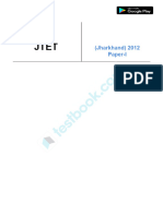 JTET (Jharkhand) 2012 Paper-I (English)