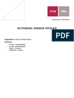 Actividad Signos Vitales. 