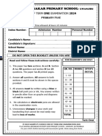 p5 Science End of Term One Examination 2024 Final