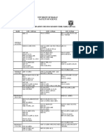 Faculty of Science First Semester Examination Timetable (Final Draft)