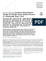 Jaccard - Urethra-Sparing Stereotactic Body Radiation Therapy For Prostate Cancer, Therapy For Prostate Cancer of A Randomized Phase 2 Trial