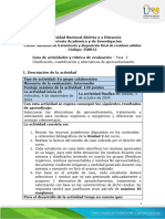 Guía de Actividades y Rúbrica de Evaluación - Unidad 2 - Fase 2 - Clasificación, Cuantificación y Alternativas de Aprovechamiento