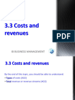 3.3 Costs and Revenues