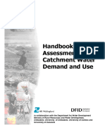 Handbook For Catchment Water Demand and