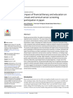 Impact of Financial Literacy and Education On Breast and Cervical Cancer Screening Participation in Japan