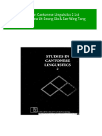 PDF Studies in Cantonese Linguistics 2 1st Edition Joanna Ut-Seong Sio & Sze-Wing Tang Download