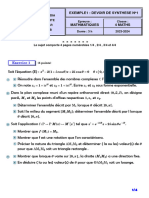 DS1 - 4 Maths - 2023 2024 MR Habib Ghaleb Et MR Yassine Baccar