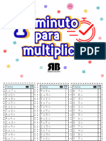 Un Minuto para Calcular Tablas de Multiplicra