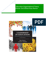 Full Leadership in Education Organizational Theory For The Practitioner 2nd Edition Russ Marion Ebook All Chapters