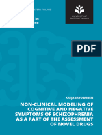 Non-Clinical Modeling of Cognitive and Negative Symptoms of Schizophrenia As A Part of The Assessment of Novel Drugs