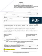 Form 29 (See Rule 55 (1) ) Notice of Transfer of Ownership of A Motor Vehicle