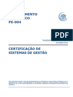 PE-004.34 - Certificação de Sistemas de Gestão