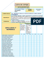 Lista de Cotejo en Word Sandra Quinto Linking